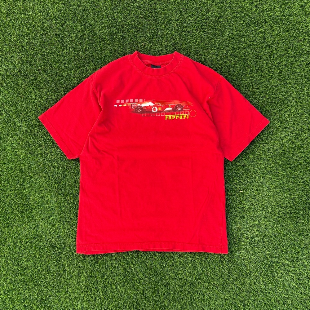 Vintage 1999 Ferrari T-Shirt Red Graphic Tee Formula 1 Racing Car Size Large